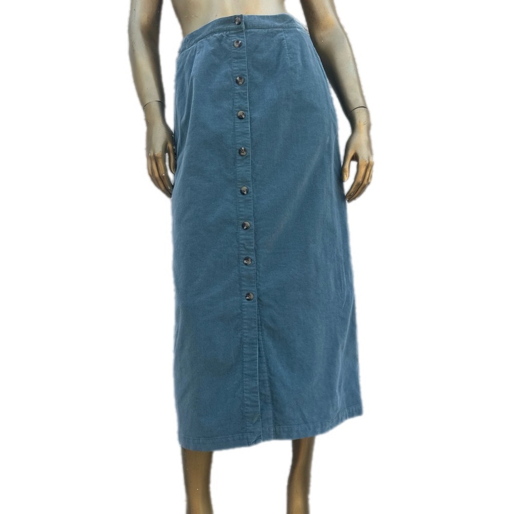 Vintage Appleseed's cotton corduroy Button-down Front straight midi/maxi Skirt